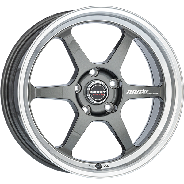 Borbet DB8GT graphite rim polished 8,50x18 5x114,30 ET40,00