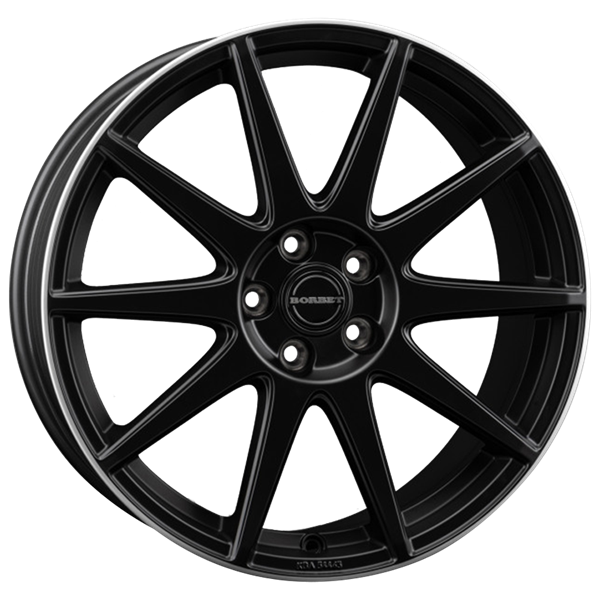 Borbet GTX black matt rim silver 8,00x19 5x112,00 ET44,00