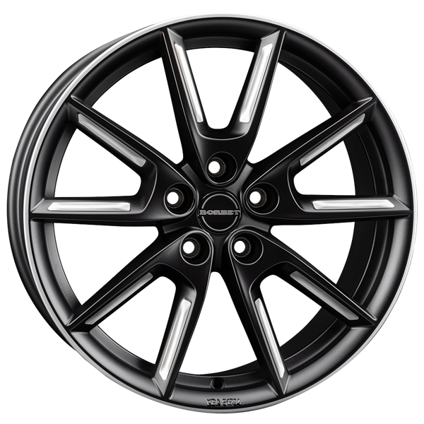 Borbet LX18 black silver spoke rim 8,00x18 5x108,00 ET45,00