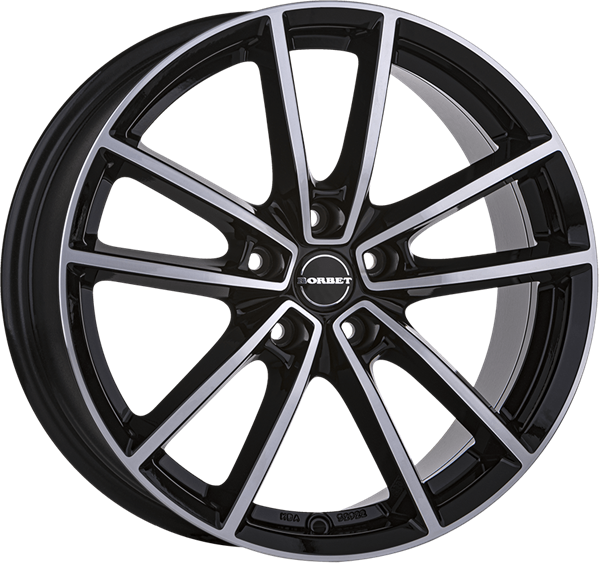 Borbet W black polished 8,00x19 5x114,30 ET37,00