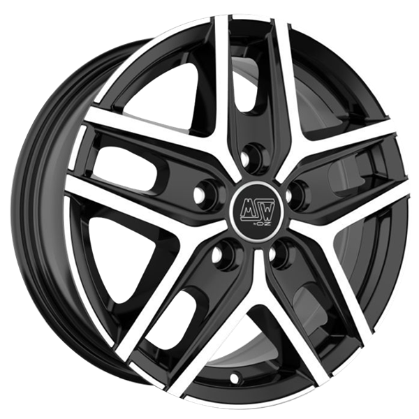 MSW 40 VAN Black Polished 6,50x16 5x114,30 ET44,00