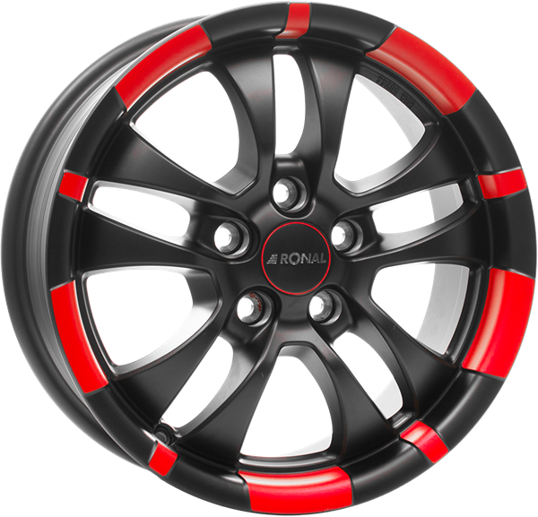 Ronal R59 Jetblack - Red 7,50x18 5x114,30 ET40,00