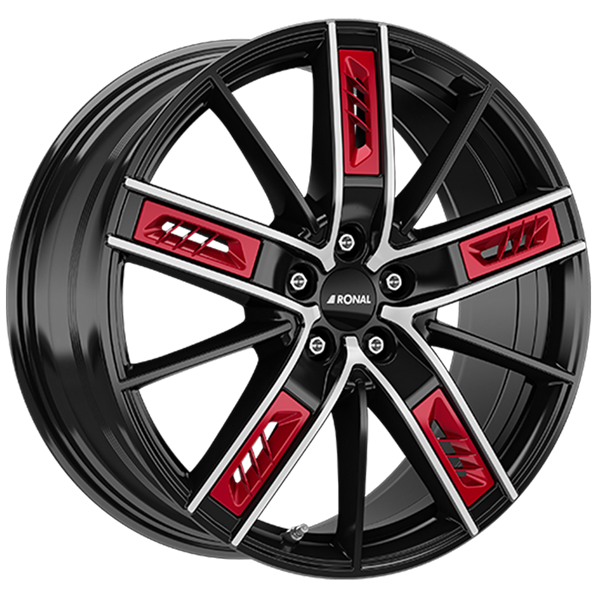 Ronal R67 Jetblack Red Diamond 8,00x18 5x114,30 ET45,00