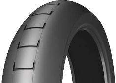 Nahaufnahme der Lauffläche Michelin Power SuperMoto 120/80 R16 Vorne TL NHS
