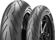 Nahaufnahme der Lauffläche Pirelli Diablo Rosso III 100/80 R17 52 H Vorne TL M/C