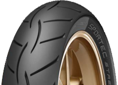 Nahaufnahme der Lauffläche Metzeler Sportec Street 80/90-14 40 S Hinten TL M/C