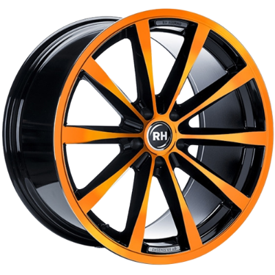RH Alurad GT Rad Black Polished Orange 10,00x19 5x112,00 ET45,00