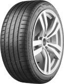 Nahaufnahme der Lauffläche Bridgestone Potenza S005 315/30 R20 101 Y RUN ON FLAT FR, Ferrari SF90 Stradale