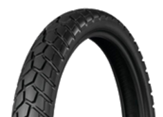 Nahaufnahme der Lauffläche Bridgestone Battlax Adventurecross Tourer AX41T 120/70 R17 58 H Vorne TL F