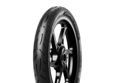 Nahaufnahme der Lauffläche Metzeler Sportec Street 2 70/90-14 34 S Vorne TL M/C