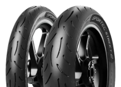 Nahaufnahme der Lauffläche Metzeler Sportec Street 2 90/80-14 49 S Vorne/Hinten TL M/C RF