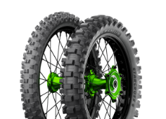 Nahaufnahme der Lauffläche Michelin Starcross 6 90/100-21 57 M Vorne TT NHS Medium Hard