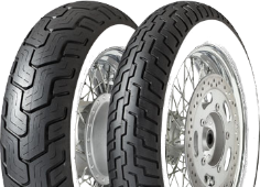 Nahaufnahme der Lauffläche Dunlop D404 130/90-16 67 H Vorne TT WW