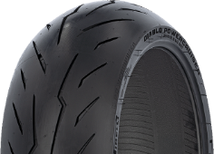 Nahaufnahme der Lauffläche Pirelli Diablo PowerCruiser 180/70 B16 77 H Hinten TL M/C