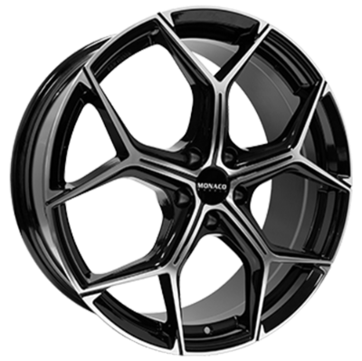 MONACO WHEELS Grand Prix 16 Black Polished 8,00x18 5x112,00 ET44,50