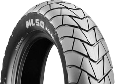Nahaufnahme der Lauffläche Bridgestone ML 50 110/80-10 58 J Vorne/Hinten TL M/C