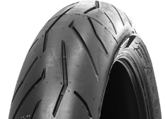 Nahaufnahme der Lauffläche Pirelli Diablo Rosso II 100/80 R17 52 H Vorne TL M/C R