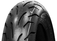 Nahaufnahme der Lauffläche Bridgestone SC1 80/90-14 40 P Hinten TL