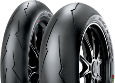 Nahaufnahme der Lauffläche Pirelli Diablo Supercorsa SC V2 180/60ZR17 75 W Hinten TL M/C SC1